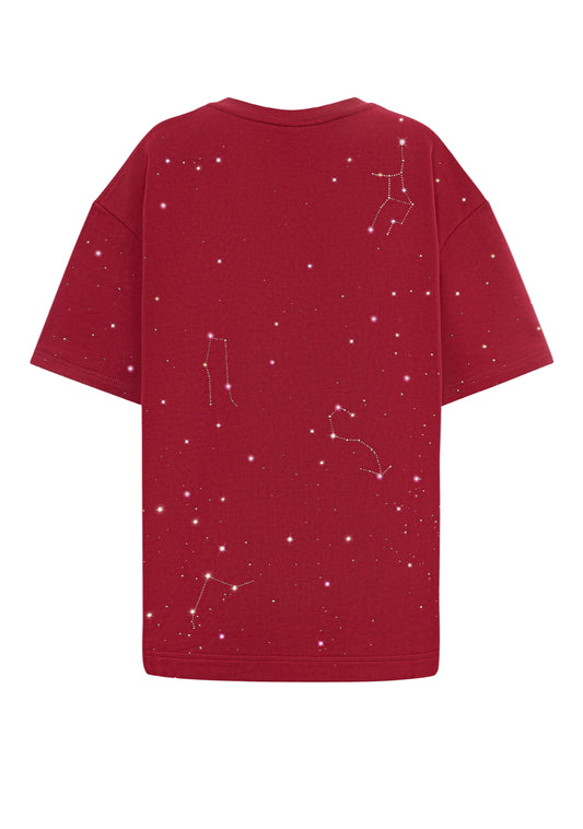 T-SHIRTKLEID MAROON GALAXY