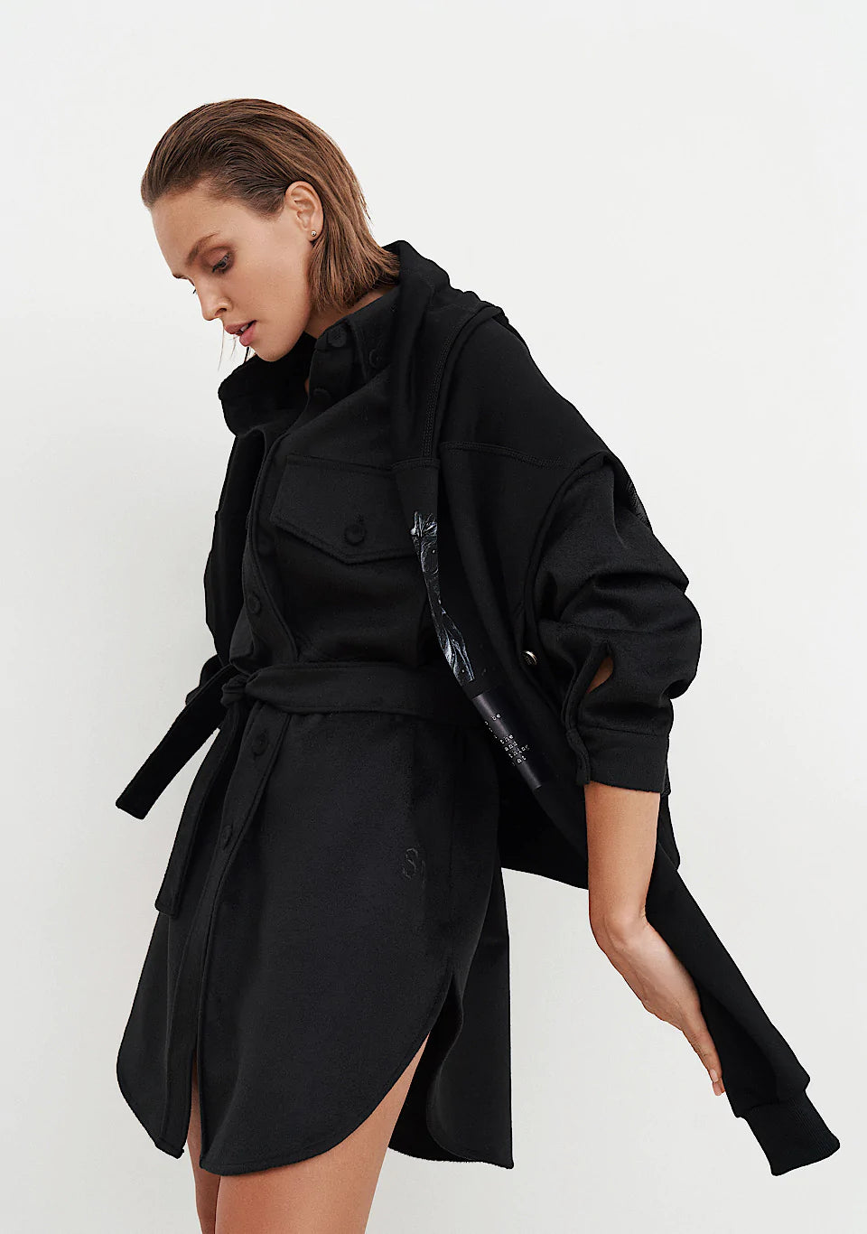 COAT-SHIRT WEAR ME BLACK
